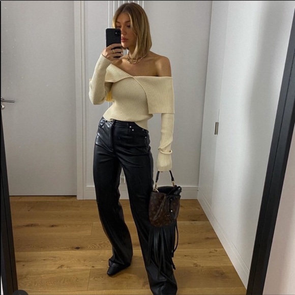 Zara Fitted Knit Top - Ecru - Picture 9 of 16